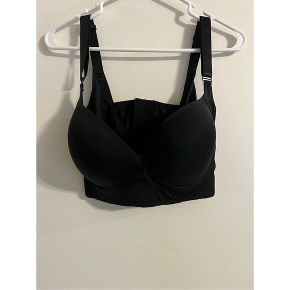 Black size 42F underwire 8 hook Bra lightweight and supportive! - Picture 4 of 6